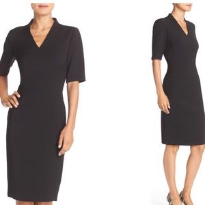 Black short sleeve Tahari dress
